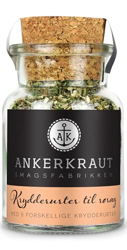 Ankerkraut Krydderurter til røræg, krydderitilberedning til det perfekte æg om morgenen med 5 forskellige krydderurter, 55g i glas med korklåg von Ankerkraut