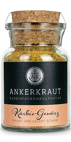 Ankerkraut Kürbisgewürz, zum kochen von Kürbissuppe und Kürbisgerichten, 95g im Korkenglas von Ankerkraut