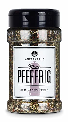 Ankerkraut Macht pfeffrig, mit buntem Pfeffer, 170g im Streuer, Allrounder für Wrap Salat und Grill-Fleisch, Gewürz-Mischung mit Meersalz, lecker schemecker von Ankerkraut