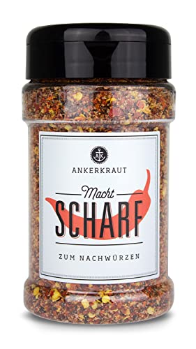 Ankerkraut Macht scharf mit Chilischrot, 165g im Streuer, einfach würzen, Gewürz-Mischung, ohne Geschmacksverstärker, Chili-Klassiker mit Cayenne-Pfeffer von Ankerkraut