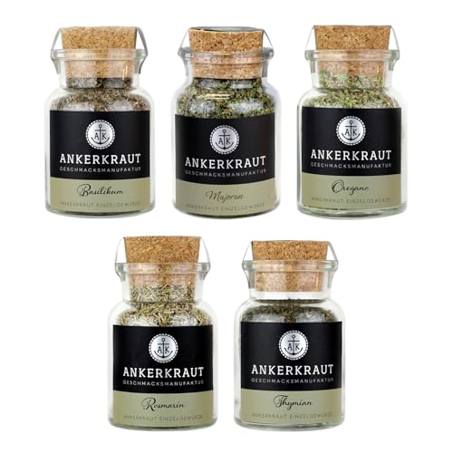 Ankerkraut Mediterranes Kräuter- und Gewürzset, 5-Gläser von Ankerkraut