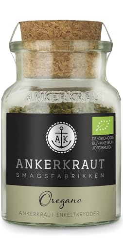 Ankerkraut Oregano, økologisk dyrket gnedet krydderurt, passer perfekt til pizza & pasta, 15g i glas med korklåg von Ankerkraut