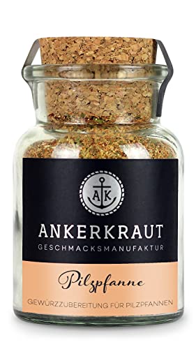 Ankerkraut Pilzpfanne, Gewürzmischung für verschiedene Pilze, wie Champignons, Austernpilze oder Steinpilze, 75g im Korkenglas von Ankerkraut