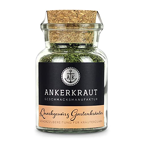 Ankerkraut Quarkgewürz Garten, Gewürzmischung für Kräuterquark, Quark-Dip selber machen, 55g im Korkenglas von Ankerkraut