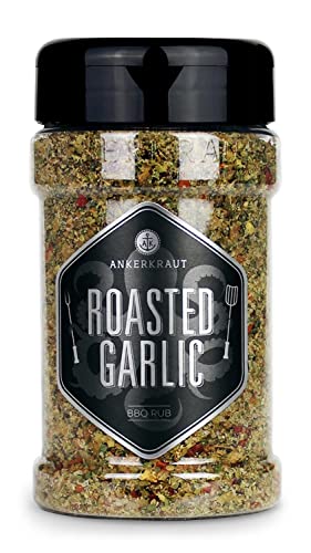 Ankerkraut Roasted Garlic, 225g im Streuer, gerösteter Knoblauch, Steak-Finisher auch für Kartoffel und Gemüse, Mischung Würzender Zutaten in Premium-Qualität von Ankerkraut