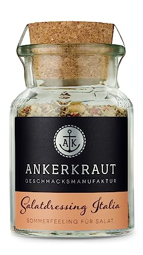 Ankerkraut Salatdressing Italia, Italienisches Salat Dressing mit mediterranen Kräutern für frische und aromatische Salate - Genuss wie in Italien, 65 g im Korkenglas von Ankerkraut