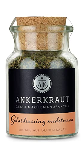 Ankerkraut Salatdressing Mediterran, 85g im Korkenglas, Gewürz Dressing für Salat, Kräuter, Geschenk-Idee in Premium Qualität von Ankerkraut