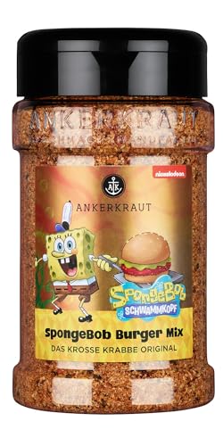 Ankerkraut Spongebob Burger Mix, Schwammkopf Burger Edition, Nickelodeon Kooperation, Hamburger und Cheeseburger Buletten würzen, 230 g im Streuer von Ankerkraut