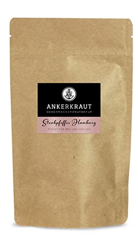 Ankerkraut Steakpfeffer Hamburg, 160g im Beutel, Haus-Mischung, grober Steakhouse-Pfeffer für Fleisch, Chicken, Steak, Salat von Ankerkraut