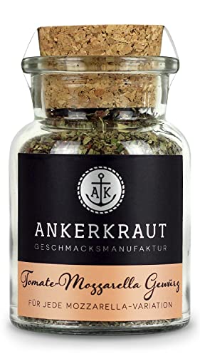 Ankerkraut Tomate-Mozzarella, Gewürzmischung, mediterranes Gewürz für italienische Antipasti, 55g im Korkenglas von Ankerkraut