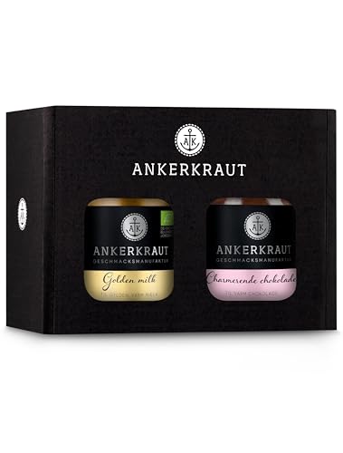 Ankerkraut Warm up box, krydderiblandinger til lækre varme drikke, charmeredne chokolade og golden milk i en boks von Ankerkraut