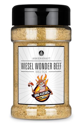 Ankerkraut Wiesel Wonder Beef, BBQ Rub Gewürzmischung für Brisket, Ribs, Roastbeef und Pulled Beef, 200g im Steuer von Ankerkraut