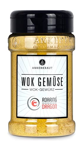 Ankerkraut Wok Gemüse Gewürz, für asiatische Pfanne, Nudeln und Reis gebraten, mit Knoblauch und Ingwer, ohne Geschmacksverstärler und Zusatzstoffe, zuckerfrei, 180 g im Streuer von Ankerkraut