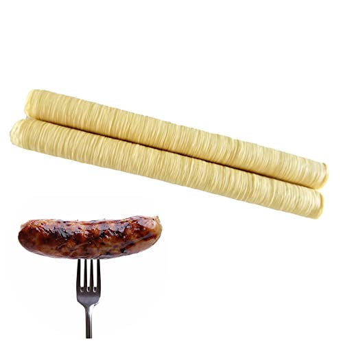 2 Stück Wursthülle - Kunstdarm Aus Sojaprotein - Kunstdarm Hüllen Für Rohwurst - 14M X 26MM Essbare Frische Collagens-Wurst-Gehäuse Für Die Herstellung Von Braten Wurst Getrocknete Wurst Wurst Hot Dog von Anloximt