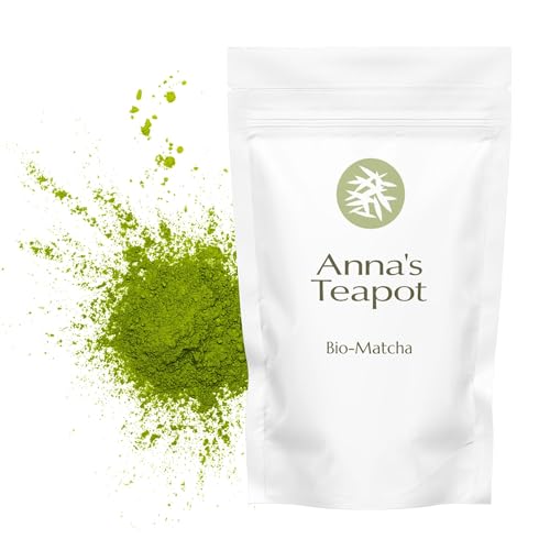 Anna's Teapot Reserve Matcha Bio aus Japan direkt vom Bauernhof | 100g Bio Matcha Grünteepulver, ideal zum Trinken in einem Latte oder pur von Anna's Teapot