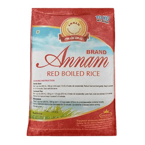 Annam Palakadan Matta-Reis/Roter gekochter Reis (10kg) von Annam