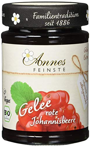 Annes Feinste Rotes Johannisbeer Gelee extra, 3er Pack (3 x 225 g) von Annes Feinste