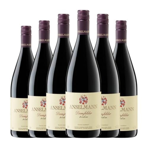 Anselmann Dornfelder Trocken Pfälz 1 L Rotwein (Karton mit 6 Flaschen von 1 L) von Anselmann