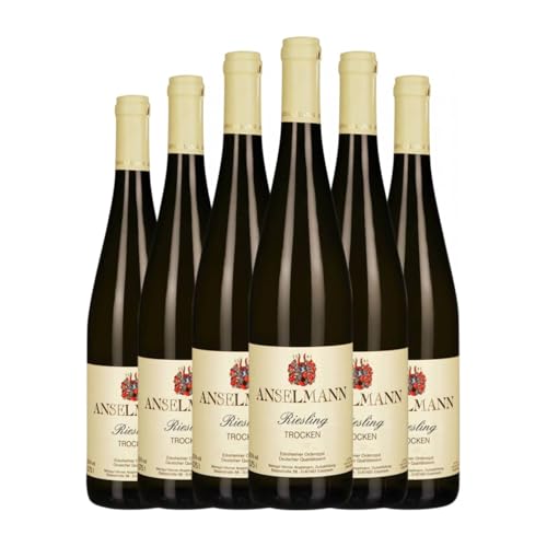 Anselmann Edesheimer Rosengarten Riesling Trocken Pfälz 75 cl Rotwein (Karton mit 6 Flaschen von 75 cl) von Anselmann