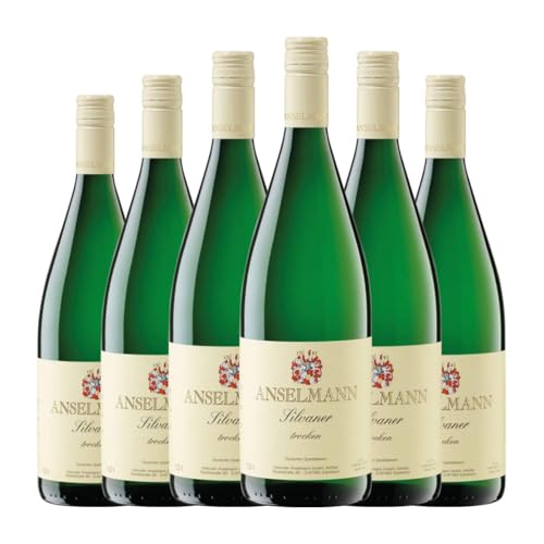 Anselmann Sylvaner Trocken Pfälz 1 L Weißwein (Karton mit 6 Flaschen von 1 L) von Anselmann