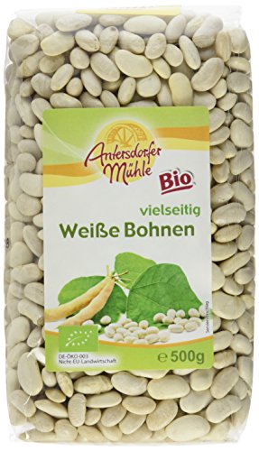 Antersdorfer Mühle Weiße Bohnen, 6er Pack (6 x 500 g) - Bio von Antersdorfer Mühle