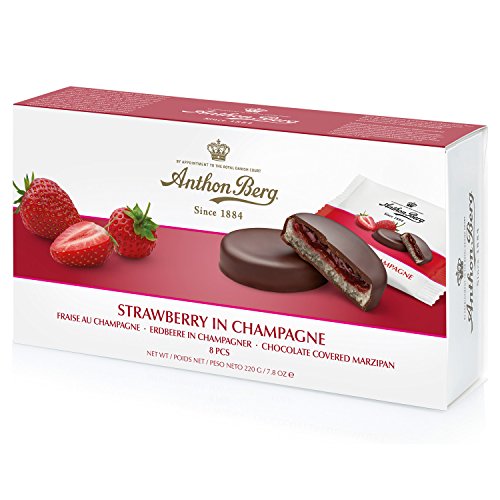 Anthon Berg Frucht in Marzipan "Strawberry in Champagne", 6er Pack (6 x 220 g) von Anthon Berg