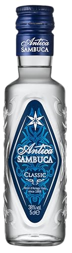 Antica Sambuca Classic | Italien | Sternanislikör mit 17 Kräutern | Intensiver Anisgeschmack | Pro-pour Technology | Award Winner | 50 ml | 38% Vol. von Antica Sambuca