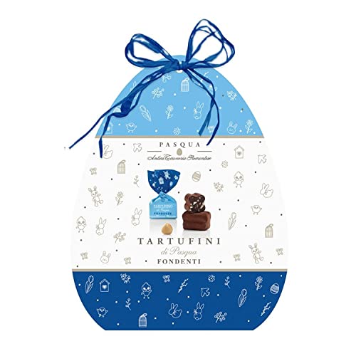 Tartufini fondente “Ostern Edition” | Milch- & extradunkle Schokolade | edle italienische Trüffel-Pralinen in der neuen Osterei-Geschenkverpackung | Antica Torroneria Piemontese | Ostern Geschenk von Antica Torroneria Piemontese