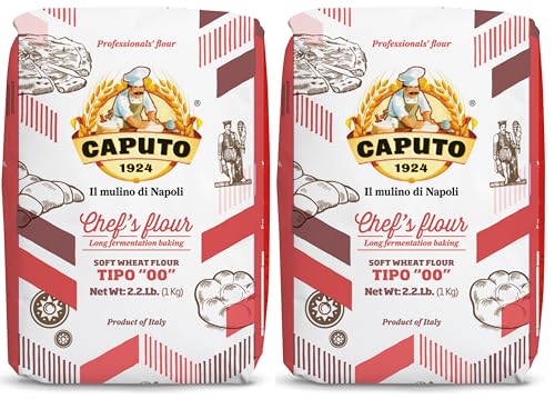 Antimo Caputo Chefs 00 Flour 1 Kilo (2.2lb) Bag 2 Pack von Antico Molino Napoli