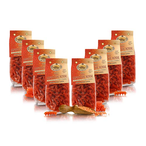 Antico Pastificio Morelli 1860 Srl Fusilli di Lenticchie Rosse, Legumi-Paste, 8 Packungen à 250 g von Antico Pastificio Morelli 1860 Srl