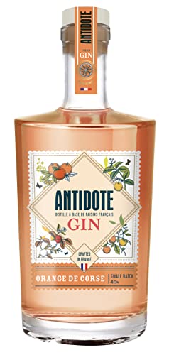 Antidote Gin Orange aus Korsika- aus französischen Trauben - 17 aromatische Pflanzen, 5 Destillationen - 40% (1 x 0,70 L) von Antidote