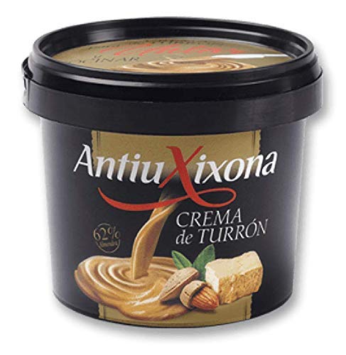 Antiu Xixona - Nougatcreme von Jijona zum Verteilen und Kochen - 350 Gramm - Direkt zum Verzehr - Weit verbreitet zur Herstellung von Jijona-Nougat-Desserts und -Saucen von Antiu Xixona