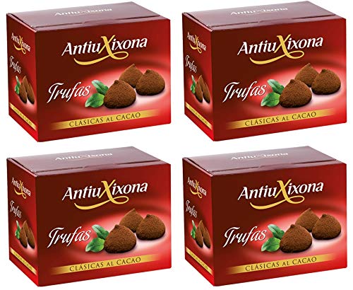 Trufas Clásicas Schokotrüffel mit feiner Kakaobutter Schokoladentrüffel Pralinen 100g von AntiuXixona