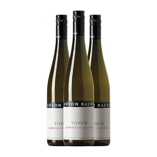 Anton Bauer Toni's Grüner Veltliner Trocken Wagram 75 cl Weißwein (Karton mit 3 Flaschen von 75 cl) von Anton Bauer