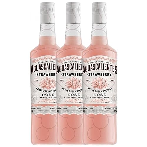 Cremelikör Antonio Nadal Aguascalientes Strawberry Rosé 70 cl (Schachtel mit 3 Flaschen von 70 cl) von Antonio Nadal Destil·leries