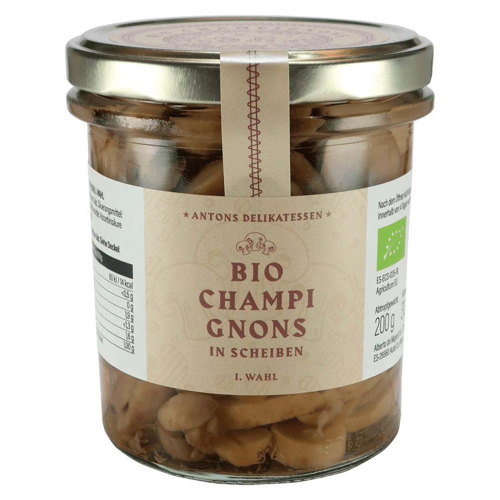 Bio Champignons in Scheiben von Antons Delikatessen