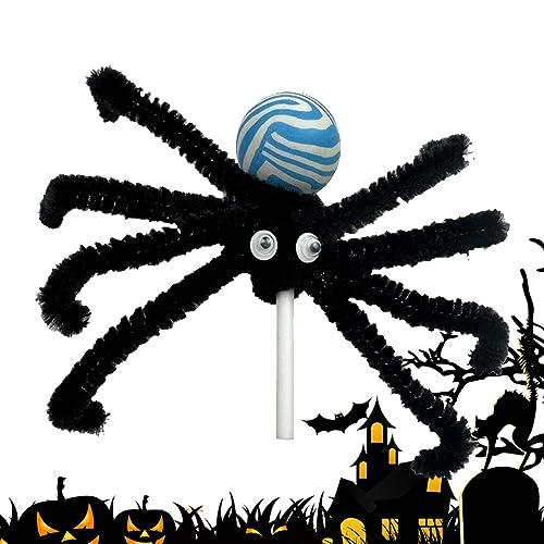 Anulely Halloween Candy Lollipops | Erschwingliches und kreatives Halloween-Partyzubehör - Multifunktionale einzeln verpackte Lutscher Halloween Spinne Dekor für Halloween-Partys von Anulely