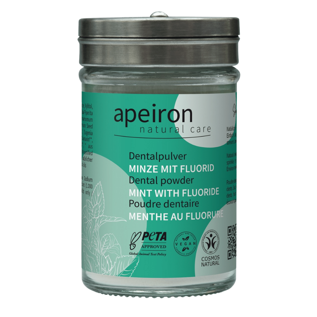 Dentalpulver Minze + Fluorid von Apeiron