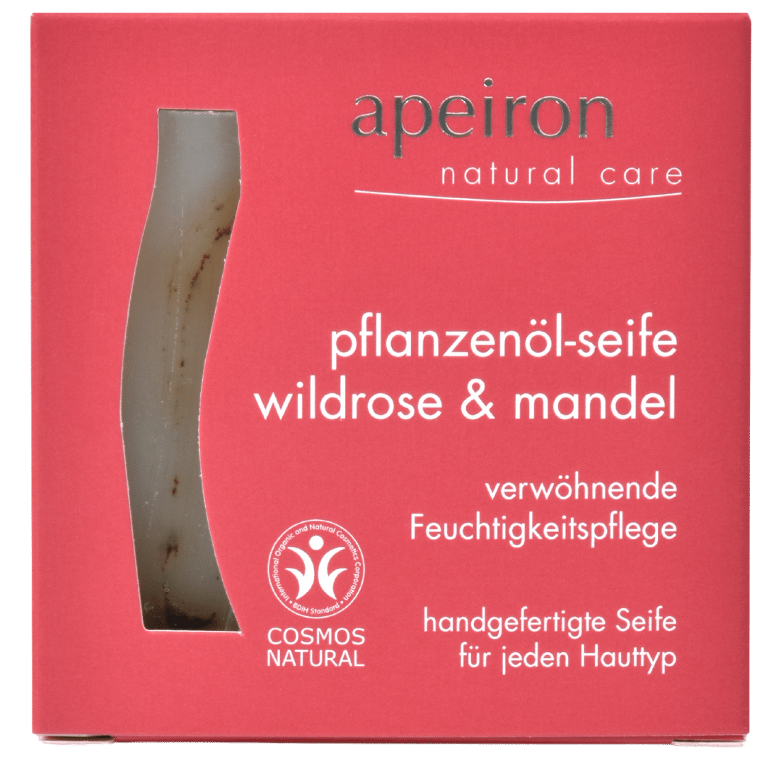 Pflanzenölseife Wildrose & Mandel von Apeiron