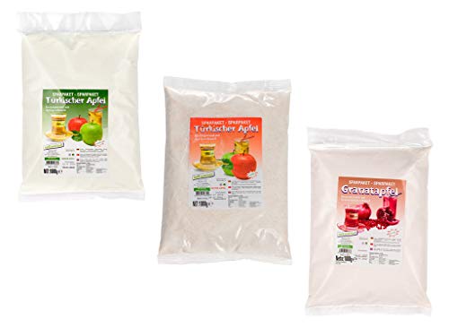 3x 1kg ottoman Türkischer Apfeltee Granatapfeltee Instantgetränk Apfel grün und rot Granatapfel Sparpaket mit Apfel- und Granatapfelgeschmack in Pulverform von Apfeltee