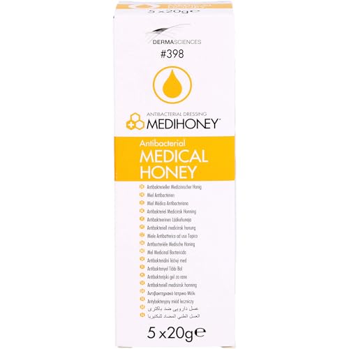 Medihoney - Antibakterieller Medizinscher Honig ( 5 x 20g ) von Medihoney