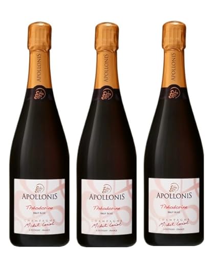 3x 0,75l - Michel Loriot - Champagne Apollonis - Théodorine - Rosé - brut - Champagne A.O.P. - Frankreich - Rosé-Schaumwein brut von Apollonis - Michel Loriot