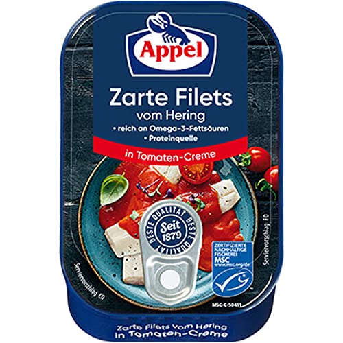 Appel Hering zarte Filets in Tomaten-Creme, 100 g von Appel