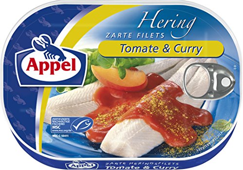 Appel Heringsfilets, Tomate und Curry, 10 x 200 g von Appel