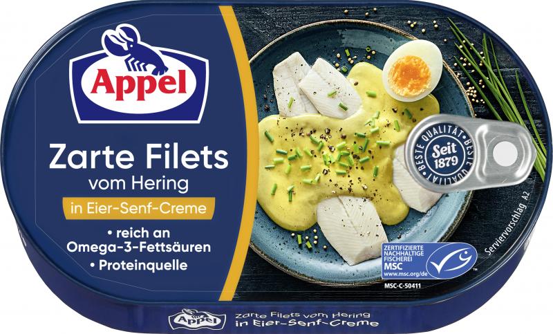 Appel Zarte Filets vom Hering in Eier-Senf-Creme von Appel