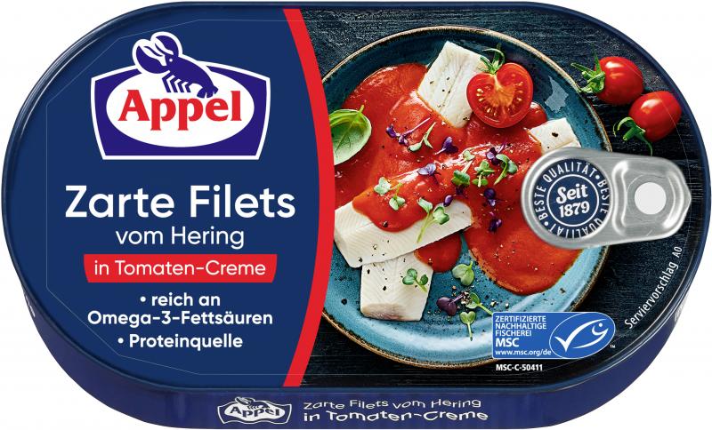 Appel Zarte Filets vom Hering in Tomaten-Creme von Appel