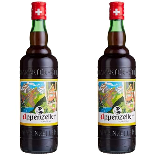 Appenzeller Alpenbitter Kräuterlikör (1 x 0.7 l) (Packung mit 2) von Appenzeller