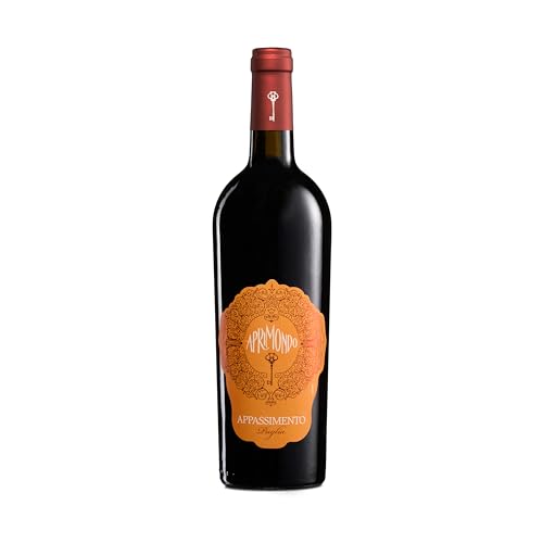 Aprimondo Appassimento Puglia, italienischer Rotwein mit fruchtigen Noten, reich und gehaltvoll am Gaumen, 16% Vol., Flasche 750 ml von Aprimondo