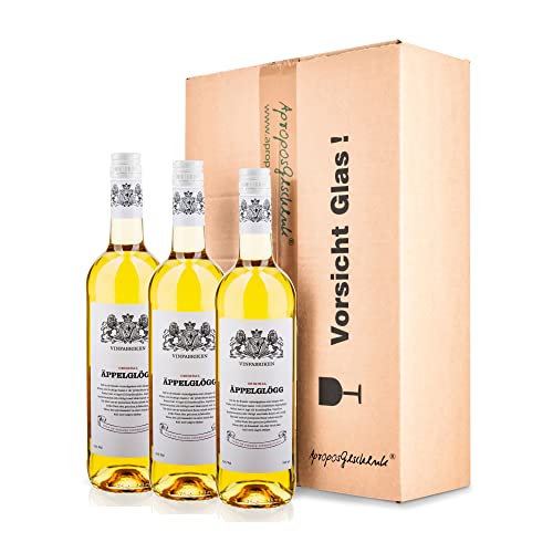 3er Pack Vinfabriken Smalands Äppel-Glögg - Schwedischer Glühwein aus Apfel-Wein (3 x 750 ml) von AproposGeschenk