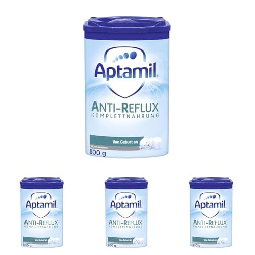 Aptamil Anti-Reflux - Komplettnahrung von Geburt an, Zum Diät Management, Bei Spucken & Aufstoßen, Babynahrung, Milchpulver, 1x 800 g (Packung mit 4) von Aptamil